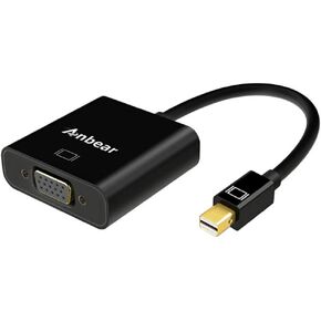 Mini DisplayPort to VGA Adapter, Mac to VGA Converter (Male to Female) HD 1080p Thunderbolt to VGA Compatible for iMac, Mac Books, Surface and Laptops with Mini Displayport