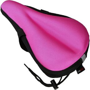 Exercise Bike Seat Cushion Cover – Padded Gel Bike Seat Covers Bicycle Saddle Pad for Women and Men – Comfort Extra Soft – Great for Indoor Cycling Class and Stationary Bikes Spin Bike