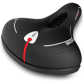 Wittkop Oversized Bike Seat for Peloton Bike & Bike+, Comfort Bicycle Seat, Compatible with Peloton, Spin, Road or Exercise Bikes, Wide Bike Saddle Replacement for Men & Women, Accessories Peloton