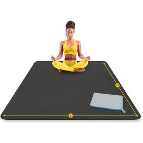 ActiveGear Large Yoga Mat 6 x 6 ft - 8mm Extra Thick, Durable, Comfortable, Non-Slip & Odorless Premium Square Yoga and Pilates Mat for Home Gym