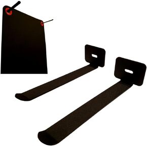 Multi-Use Exercise Mat Storage Rack - Adjustable Exercise Mat Wall Rack Brackets - Store Foam Rollers Yoga Blocks Gym Mats (6.75 x 2 x 1.5) - Hardware Included