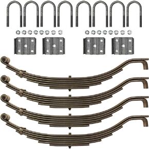 LIBRA 8000# 8K Tandem Trailer Axle Suspension Kit 4000# Leaf Springs U-Bolt Kit