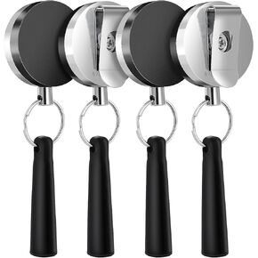 4 Pack Heavy Duty Retractable Pull Pen Pencil Holder, Ideal Grip for Markers and Carpenter Pencils, Stretch Silicone Pencil Holder for Carpenters, Waiters, Handicraft Maker