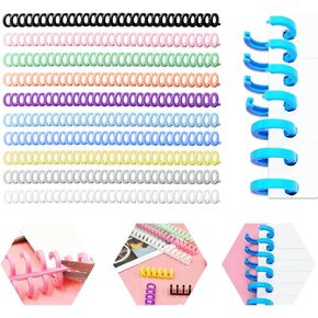 10 Pcs 3/8 Inch Plastic Binding Combs,30 Holes Binding Spines Spiral Binding Coils for Plastic Spiral Book Binder for Student Teacher Business Document File Making Office and School Use