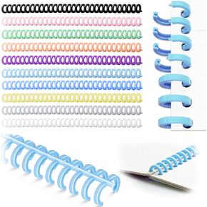 10 Pcs 1/2 Inch Plastic Binding Comb Spines,30 Holes DIY Binding Spines Binder Paper Book Document File Making for Student Teacher Business Office and School