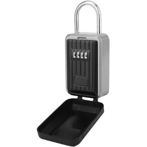 Yosoo Key Lock Box with 4-Digit Combination, Resettable Wall Hanging Password Key Box Key Lock Storage Case with Waterproof Cover for Home Outdoor