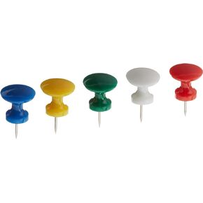 Swingline Work Essentials Jumbo Push Pins, Assorted Colors, 25 Count (S7071759)