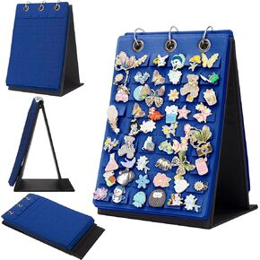 PACMAXI Pin Display Holder, Brooch Pin Organizer, Enamel Pin Display Pages for Store 240+ Pins, Pin Collection Storage Calendar Stand with 3 Binders and 5 Pages (Not Include Any Accessories)