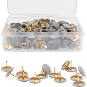 VAPKER 200 PCS Thumb Tacks Gray Plastic Round Head Thumbtacks