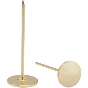 uxcell Long Upholstery Nails Tacks 18mmx50mm Flat Head Furniture Nails Silver Tone for Furniture Sofa Headboards, 20 Pcs