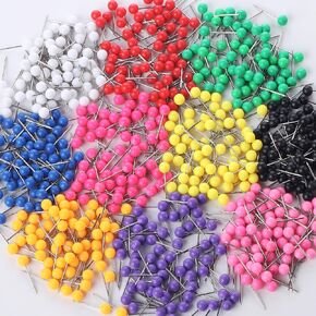 Mr. Pen- Map Pins for Cork Board, 600 Pack, 10 Colors, Straight Pins with Colored Heads, Map Push Pins for Travel Map, Map Pins Multi Colored