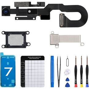 for iPhone 7 Front Camera Replacement 7MP 4.7" Repair Kit Earpiece Ear Speaker Replacement OEM Module Part with Proximity Sensor Ambient Light Sensor Flex Cable Fix Tools A1660 A1778 A1779 in Kuwait