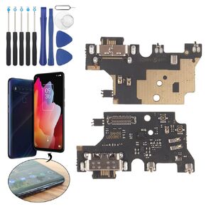 YWLRONG USB Charging Port for TCL 10L Dock Connector Charger Board Flex Cable Assembly Replacement for T770H T770B T780 Plex with Tools