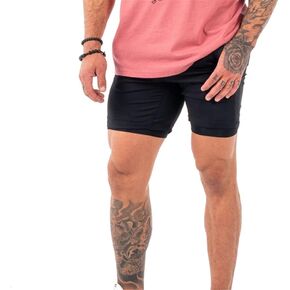 Mens 7'' Cross-Training Workout Gym Shorts Quick Dry Athletic Running Shorts with Zipper Pockets
