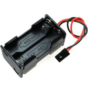 E-outstanding Receiver Battery Pack 4 Cell AA Battery Holder Case withJR Plug/3 Pin Servo Connector