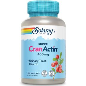 Solaray Super Cranactin Cranberry AF Extract Vegetarian Capsules, 400 mg, 120 Count