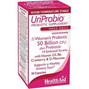 UriProbio, Women's Probiotic Supplement, Supports a Healthy Urinary Tract with Vitamin D3, B6, Cranberry & D-Mannose