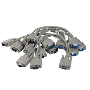 1 Foot 9 Pin Serial Splitter Cable DB9 2 Male / 1 Female RS232 5 Pack
