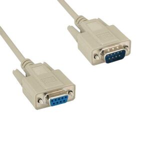 KENTEK 25 Feet FT DB9 Null Modem Serial Cable Cord Extension 28 AWG RS-232 Crossover 9 Pin Male to Female M/F Molded D-Sub Port for PC Mac Linux Printer Data