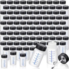 120 Pcs Paint Touch up Paint Bottles with Brush and Lid Empty Touch up Paint Bottle with Paint Mixing Balls 2 oz Fluid Capacity Leftover Paint Container for Car Scratches Repair (Black,Blue)