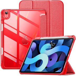 VIKESI for iPad Air 5th / 4th Generation Case 10.9 inch Released in 2020/2022, Matte Slim Hard Back, Soft TPU Frame, Pencil Holder and Auto Sleep/Wake Cover for iPad Air 5/4 - Star Purple