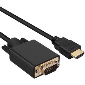 RIIPOO HDMI to VGA Cable 6Ft, Uni-Directional HDMI to VGA Adapter (Male to Male) Compatible with Computer, Desktop, Laptop, PC, Monitor, Projector, HDTV, Chromebook, Raspberry Pi, Roku, Xbox and More