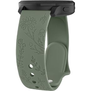 Wanme Bands Compatible with Garmin Vivoactive 5 / Venu 2 Plus / Venu Sq / Venu / Vivoactive 3 Watch Band Women, Soft Silicone Sport Replacement Strap for Garmin Vivomove Sport, Vivoactive 3 Music, Forerunner 645 / 245 Music Smart Watch