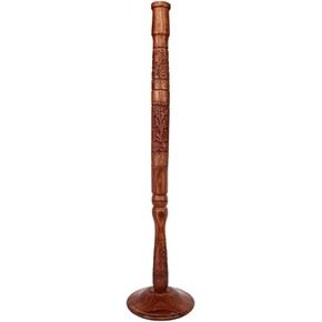 Hand Carved Wooden Meditation Candle Stand - 3 Level Adjustable Candle Stick Holder – Suitable for Third Eye Trataka Yoga Meditation or as a Decorative