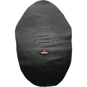 Universal Seat Cover Soft Ribbed for All Bike Dirt Off Road Motorcycle MX Cross Enduro (Black with Red)