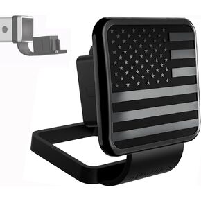 eVerHitch 2-inch Trailer Hitch Cover Plug Insert (Black Flag, Fits 2" receiver)