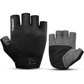INBIKE Shock-Absorbing Cycling Gloves for Men Women, Breathable Half Finger Road Bike Gloves, Fingerless Biking Gloves, Touchscreen Reflective Bicycle Gloves, Memory Gel+ Padded
