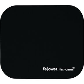 Fellowes 5933901 Mouse Pad w/Microban, Nonskid Base, 9 x 8, Black (FEL5933901), 8" x 9" x 0.1"