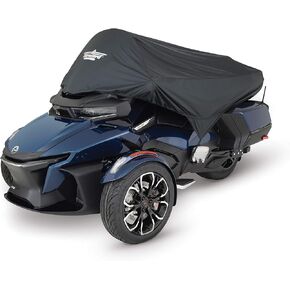 Can-Am Spyder RT Half Cover 2020+ Can Am RT Water Resistant Premium Black 4-447BK by Big Bike Parts