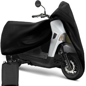 XYZCTEM Scooter Cover,Waterproof Moped Cover，Vespa Cover Outdoor Protection Against Water, UV, Wind. Black,72" L