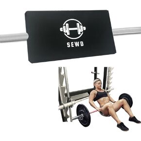 Turns Any Squat Rack into Hip Thrust Machine by SEWD – Hip Thrust Bench Back Pad Fits Olympic Barbell Bar – Multifunctional Workout Pad for Hip Thrust, Bench Press, Plank, Glute Bridge and Push Ups.