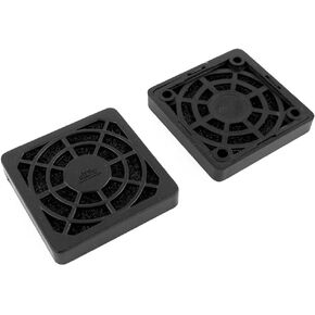 uxcell 40mm Desktop Computer Fan Dust Filter Grills Dustproof Case Cover, Plastic Square PC Fan Dust Mesh, Black - 2 Pack