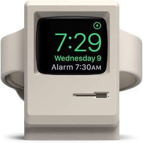 elago W3 Stand Compatible with Apple Watch Series Series 9/8/7/6/SE/5/4/3/2/1/SE (45mm, 44mm, 42mm, 41mm, 40mm, 38mm) (Black) - Classic Monitor Design, Compatible with Nightstand Mode