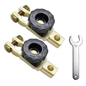 2 Pack Top Post Battery Master Disconnect Switch, Battery Quick Disconnect Switch, 12V-24V Battery Shut Off Switch, Battery Power Cut Off Switch for Car Truck Boat Vehicles