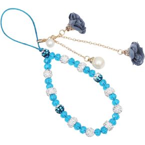 Fuqimanman2020 Crystal Flower Pendant Charm Cell Phone Lanyard Cute Decoration for Car Key Purse