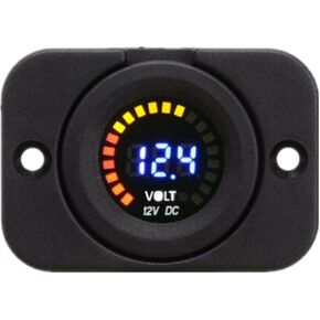 Waterproof 12V Color LED car Truck Marine Voltmeter Voltmeter Battery Fuel Gauge