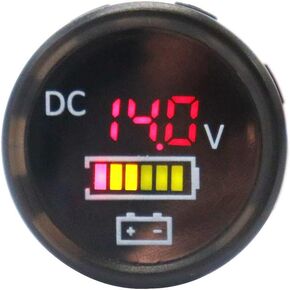 Universal Digital Display Voltmeter Waterproof Voltage Meter Green LED for DC 12V-24V Car Motorcycle Auto Truck