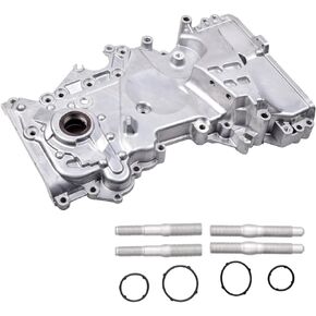 RCRBT 21350-2E330 21350-2E021 Timing Chain Oil Pump Cover Compatible with Hyundai Tuscon/Forte/Kia Soul 2012-2013, Replace# 21350-2E350, 21350-2E310, 21350-2E311