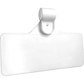25 White Plastic Wire Shelf Label Holders for Adhesive Labels, Professional Display Retail Tag Ticket Hanger Clips, Snap On Pantry Sign Label Holder for Wire Shelves & Baskets, 3" W x 1.25" H