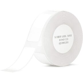 NIIMBOT Thermal Label Maker Paper 0.59" 1.96" White Stickers Waterproof Tear-Resistant Replacement for D11/D110 Label Printer Office&Home 130 Labels/Roll (15×50mm)