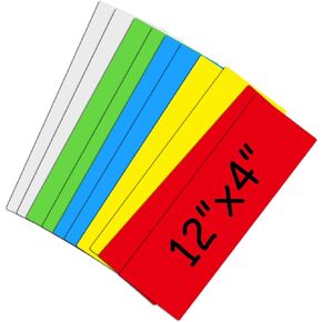 Colored Border Dry Erase Magnetic Labels 3.1x1.2 Inch, Reusable Magnetic Dry Erase Labels for Whiteboards，Pack of 40