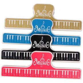 4 Pieces Music Sheet Clip Music Book Clip Music Page Holder Music Book Note Clip Music Book Page Holder Piano Clip Holder for Sheet Music Stands, Multicolor