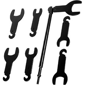 8PCS Pneumatic Fan Clutch Wrench, 43300 Fan Clutch Removal Tool Kit, Auto Repair Gear Assisted Positioning Tool Compatible with Ford GM Jeep Chrysler