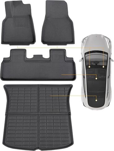 تسلا نموذج Y الحصير تسلا نموذج Y جميع الحصير الطقس 2024 2023 2022 2021 2020 تسلا نموذج Y اكسسوارات المضادة للانزلاق مقاوم للماء الطابق بطانات البضائع الخلفية الجذع حصيرة الملحقات الداخلية in Kuwait