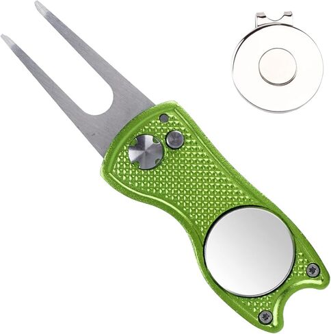 Golf Divot Tool with Ball Marker Magnetic Hat Clip Golf Court Accessories Gifts for Men Women Golfer in Kuwait