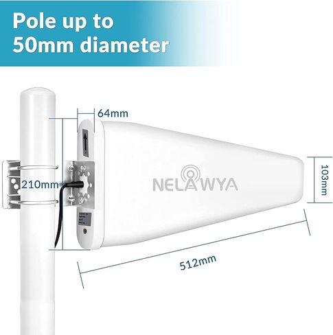 هوائي خلوي دوري 5G 4G LTE في الهواء الطلق مكاسب عالية 7-12 ديسيبل هوائي اتجاهي MIMO خارجي مع كابل منخفض الخسارة 10 أمتار متوافق مع محول مودم راوتر 5G 3G 4G LTE TS9 SMA CRC9 in Kuwait